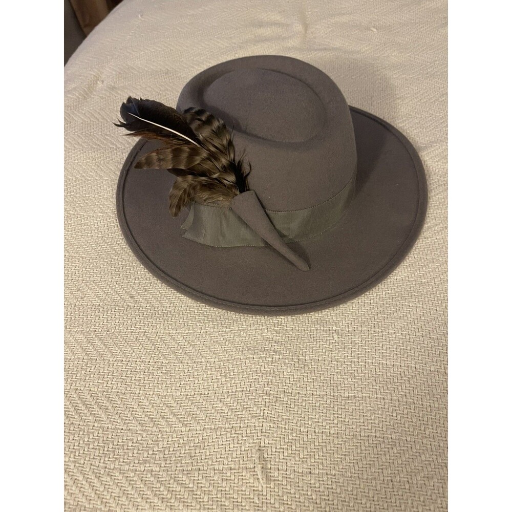 Vintage Grey Fedora Geo. W. Bollman & Co. Hat 100% Wool Felt USA